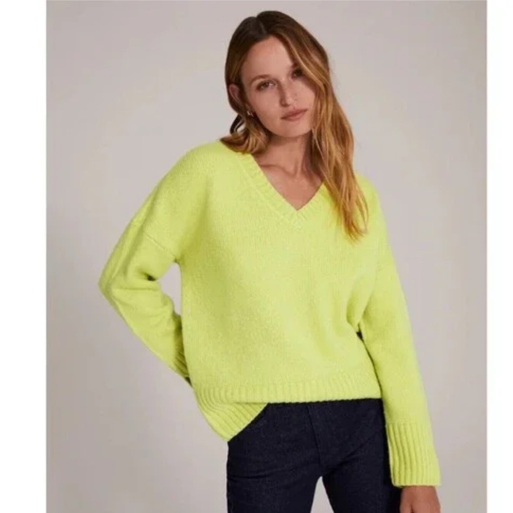 Favorite Daughter The William Sweater Wool Cashmere in Citron Green Size M